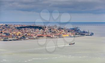 View of Lisbon with the Tagus river
