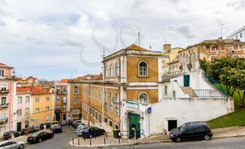 Buildings in the historic center of Lisbon - Portugal