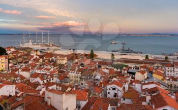 View of the River Tagus in Lisbon, Portugal