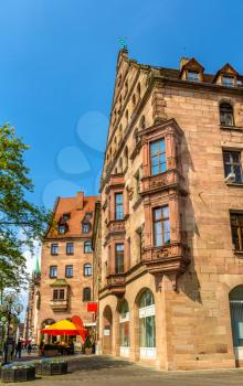 Buildings in the city centre of Nuremberg - Germany