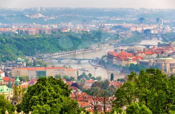 Bridges over the Vltava river in Prague - Czech Republic