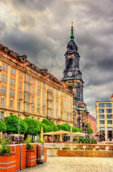 Buildings in the historic centre of Dresden, Germany