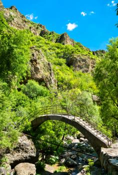 Ancient bridge at Geghard monastery in the Kotayk province of Armenia