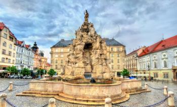 Parnas Fountain on Zerny trh square in the old town of Brno - Moravia, Czech Republic