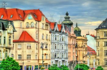 Buildings in the old town of Brno - Moravia, Czech Republic