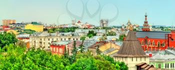 Skyline of Yaroslavl town, the Golden Ring of Russia
