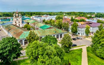 View of Gostiny dvor in Rostov, the Golden Ring of Russia