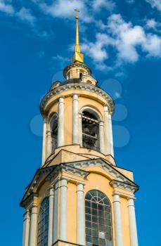Bell tower of the Rizopolozhensky monastery in Suzdal, the Golden Ring of Russia