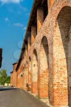 Defensive walls of the Kremlin in Kolomna, the Golden Ring of Russia