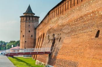 Defensive walls of the Kremlin in Kolomna, the Golden Ring of Russia