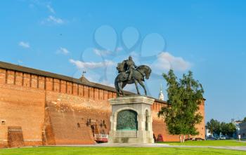 Equestrian monument to Dmitry Donskoy in Kolomna, Moscow Region, the Golden Ring of Russia