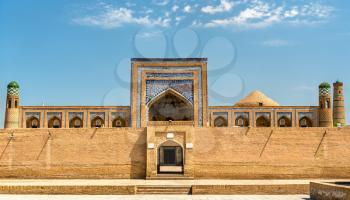 Mohammed Rahim Khan Medresa at Itchan Kala, the old town of Khiva. A UNESCO heritage site in Uzbekistan