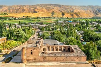 View of the New Madrasa near Hisor Fortress in Tajikistan