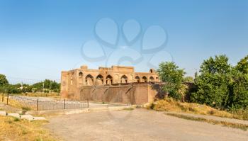 View of Madrasa Kuhna near Hisor Fortress in Tajikistan, Central Asia