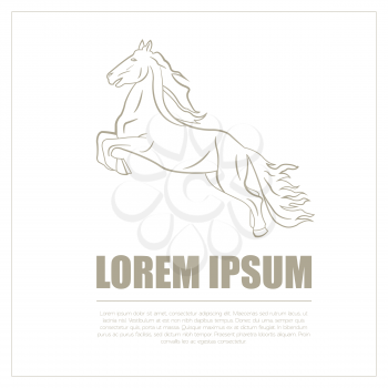 Horse logo and badges templates. Vector illustration