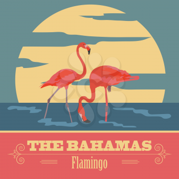 The Bahamas landmarks. Retro styled image. Vector illustration