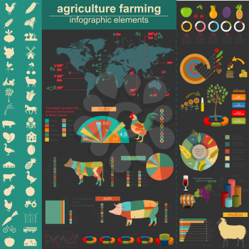 Agriculture infographics. Vector illustration