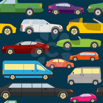Passenger car background, seamless. Vector illustration