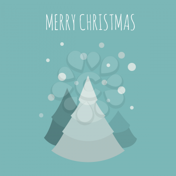 Flat style christmas holiday elements for greeting card, poster design. Vector illustration