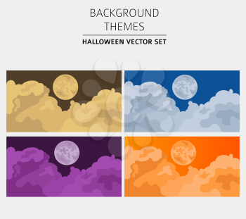 Halloween holiday info graphic elements. Flat design. Vector illustration