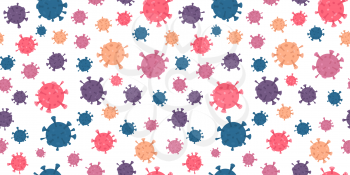 Quarantine, stop coronavirus epidemic design seamless pattern. Vector illustration