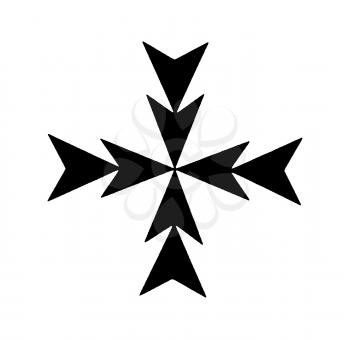 Royalty Free Clipart Image of an Arrow Cross