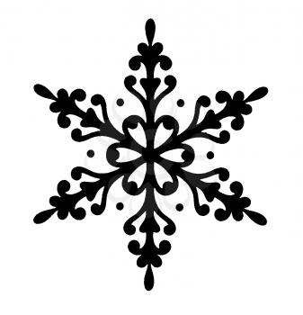 Royalty Free Clipart Image of a Victorian Snowflake