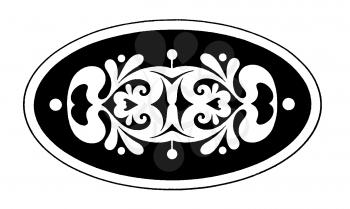 Royalty Free Clipart Image of an Oval Graphic Accent