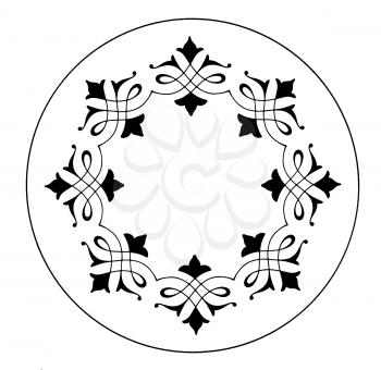 Royalty Free Clipart Image of a Frame Inside a Round Circle