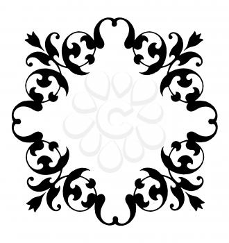 Royalty Free Clipart Image of a Leafy Diamond-Shaped Frame