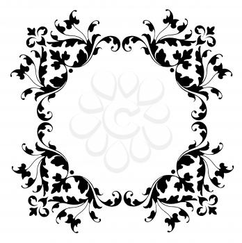 Royalty Free Clipart Image of a Flourish Frame