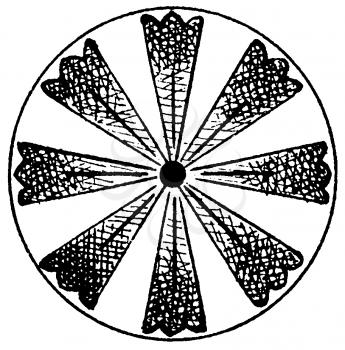 Royalty Free Clipart Image of a Wheel