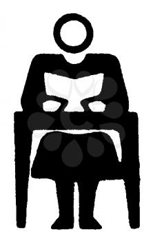 Royalty Free Clipart Image of a Student