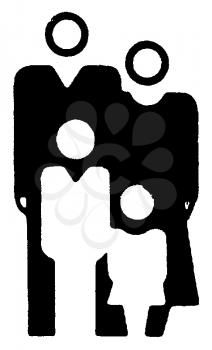 Royalty Free Clipart Image of a Family