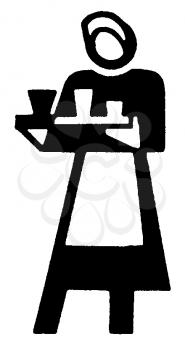 Royalty Free Clipart Image of a Maid