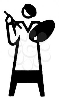 Royalty Free Clipart Image of an Artist With a Palette