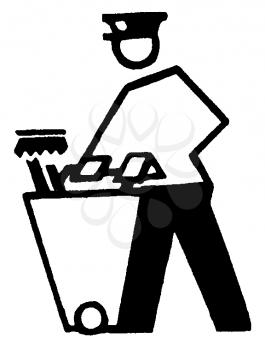 Royalty Free Clipart Image of a Cleaner
