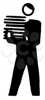 Royalty Free Clipart Image of a Man Carrying Books