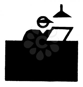 Royalty Free Clipart Image of an Editor