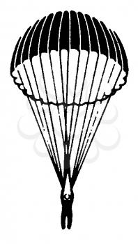 Royalty Free Clipart Image of a Paratrooper