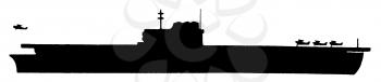 Royalty Free Clipart Image of a Battleship