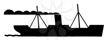 Royalty Free Clipart Image of a Ship