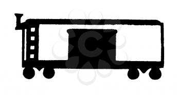 Royalty Free Clipart Image of a Box Car