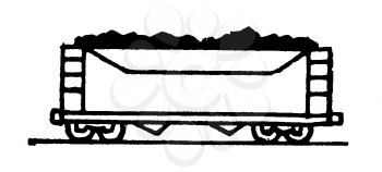 Royalty Free Clipart Image of a Coal Car
