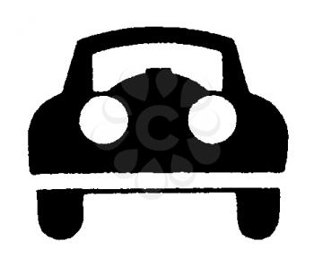 Royalty Free Clipart Image of an Old Car
