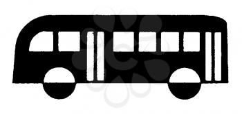 Royalty Free Clipart Image of an Old Bus