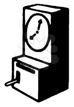Royalty Free Clipart Image of a Time Punch