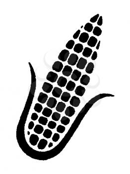 Royalty Free Clipart Image of a Corn Cob