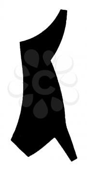 Royalty Free Clipart Image of a Black Shape