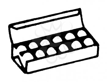 Royalty Free Clipart Image of a Container of Eggs
